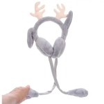 Наушники меховые с двигающимися ушками «Santa's Friend», цвет серый ( подвес Ultramarine)