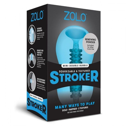 Мастурбатор Zolo MINI DOUBLE BUBBLE, двусторонний, 8 см