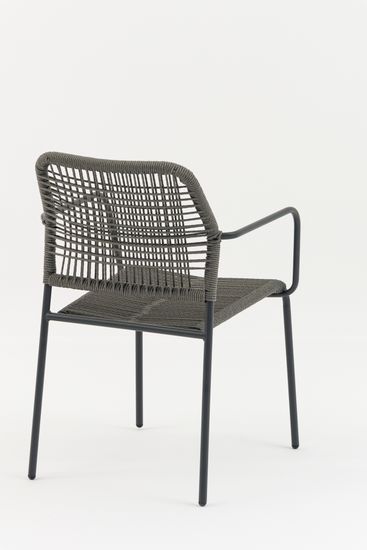 Стул уличный Vivi темно-серый из металла и шнура