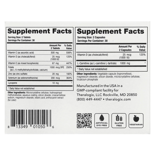 Theralogix, ConceptionXR®, формула для поддержки моторики, 60 таблеток + 60 капсул