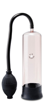 Ручная вакуумная помпа для мужчин с грушей Beginner&rsquo, s Power Pump (Цвет: прозрачный с черным)