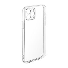 Силиконовый чехол TPU Clear case с защитой камеры (толщина 2.0 мм) для iPhone 12 Pro (Прозрачный)