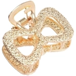 Заколка - краб для волос на блистере «КАСКАДА», бантик, цвет золото и серебро, 2.5*4см (пакет с подвесом)