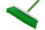 Пластмассовая щетка для подметания PALISAD Home 27 см, c черенком 120 см, салатовая щетина 935455