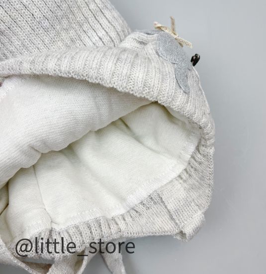 Шапка зимняя "Котики" Св серая