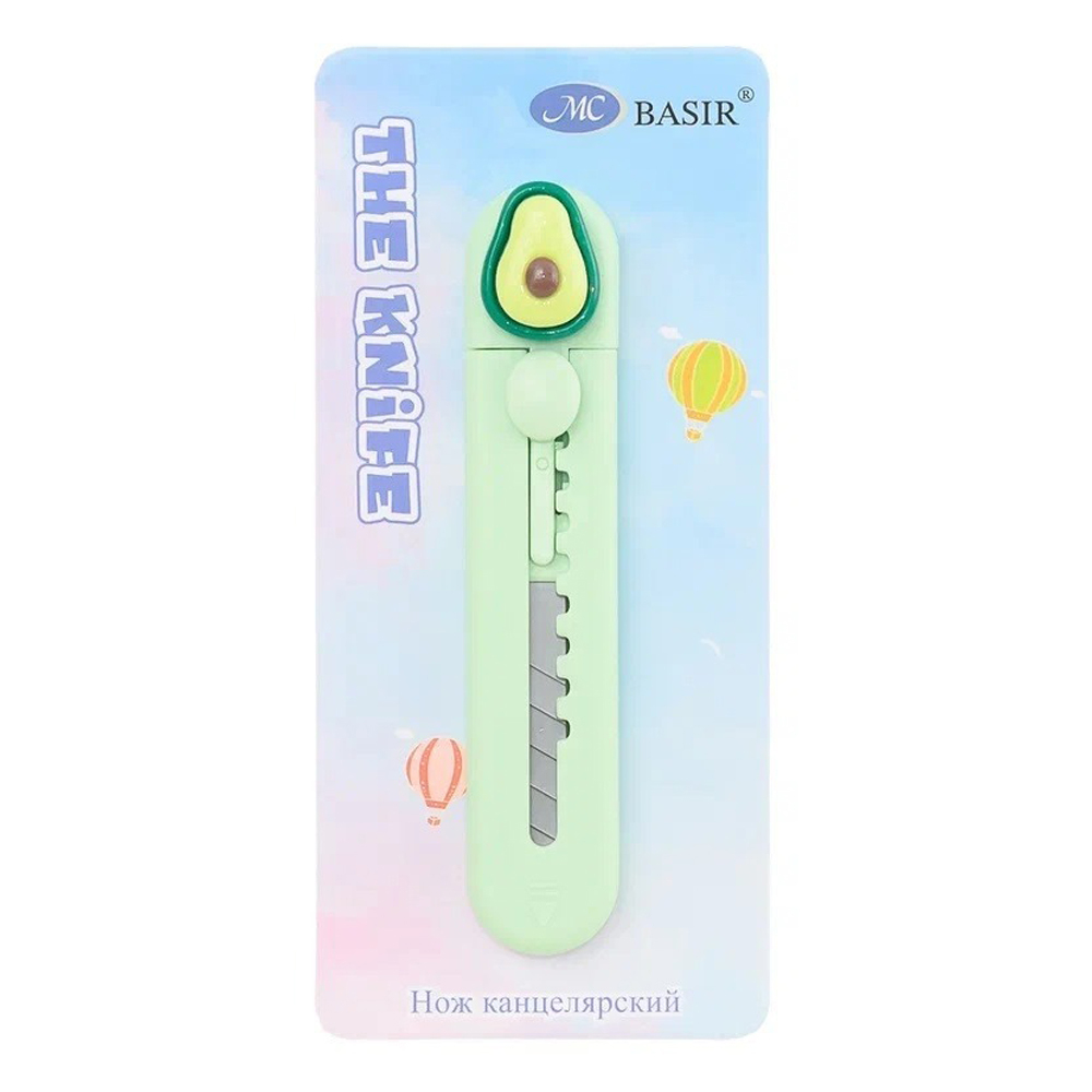 Нож канцелярский Basir для бумаги, лезвие - 4 см, размер 9,2 см