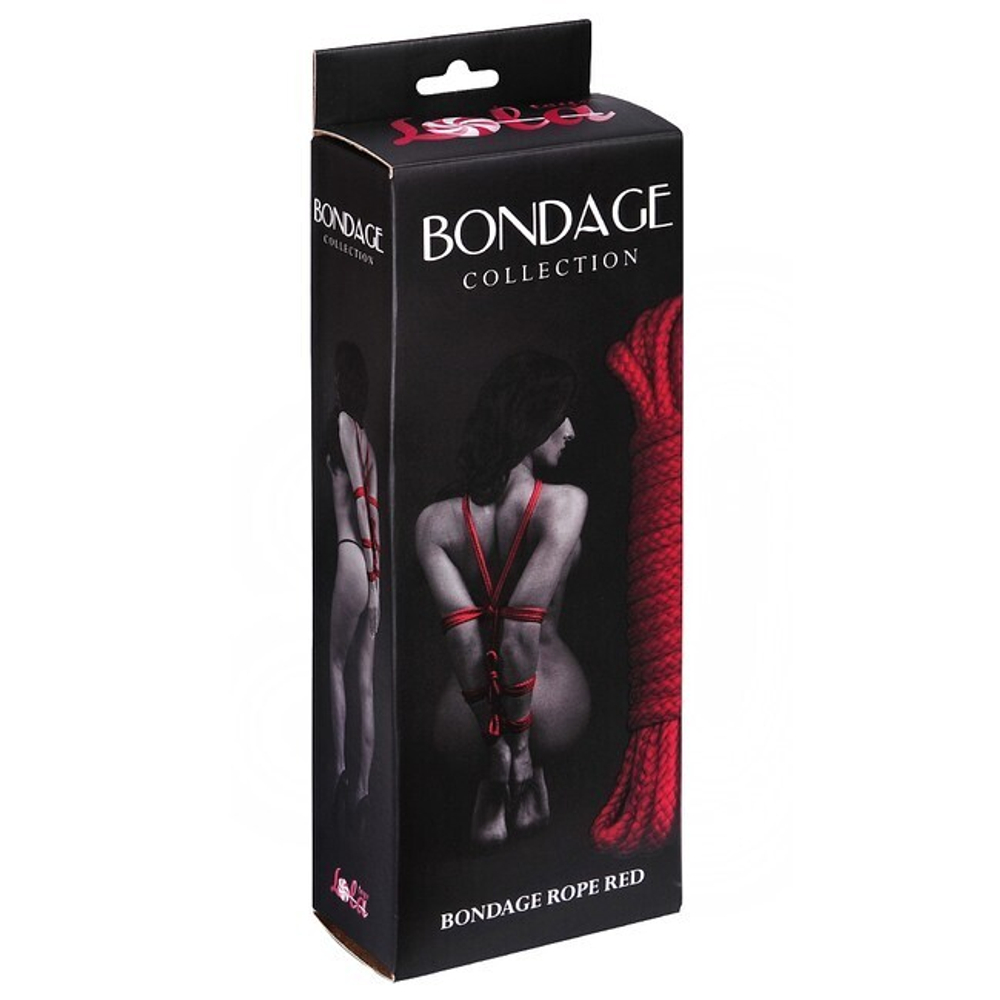 Красная веревка для связывания Bondage Rope Black (9 м , красный) (Цвет: красный)