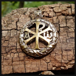 Кулон подвеска "Хризма" авторская работа , бронза