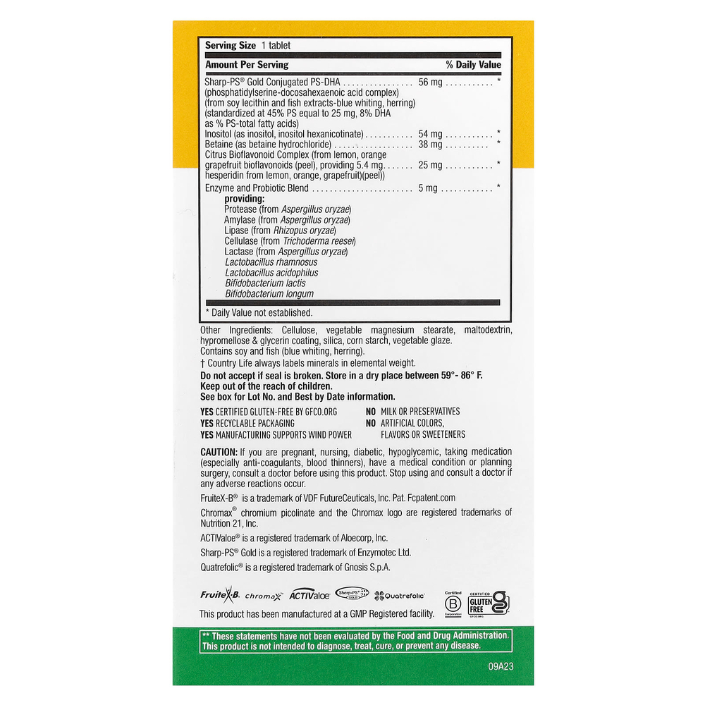 Country Life, Мультивитамины Core Daily-1 для женщин старше 50 лет, 60 таблеток