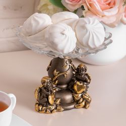 Фруктовница-конфетница Мерси Бронза