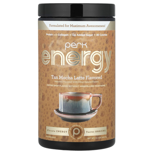 Perk Energy, Тан-мокко латте, 402 г (14,4 унции)