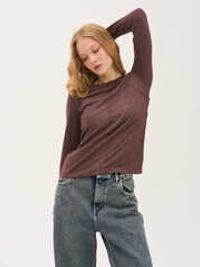 Лонгслив Slim Fit "Шоколад" женский