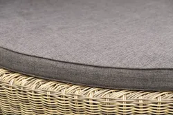 "Стильяно" плетеная кровать круглая, цвет соломенный