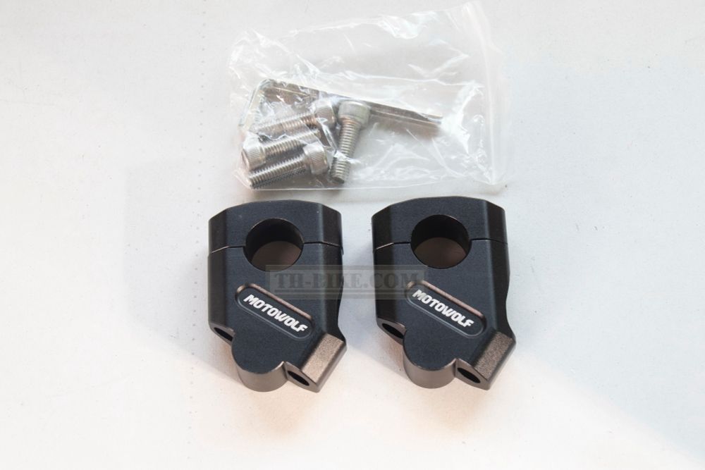 Handlebar Heightening. 38mm rise, 45 degree angle. for 22mm and 28mm handlebars