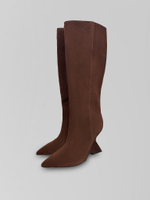 Сапоги Araz N870-6 замшевые однотонные на каблуке