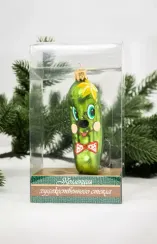 Елочное украшение Огурец мальчик, стекло, 11 см., 1 шт., Витус (59288)