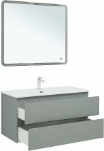 Тумба с раковиной Aquanet Вега 2.0 337957/330426 100 мисти грин