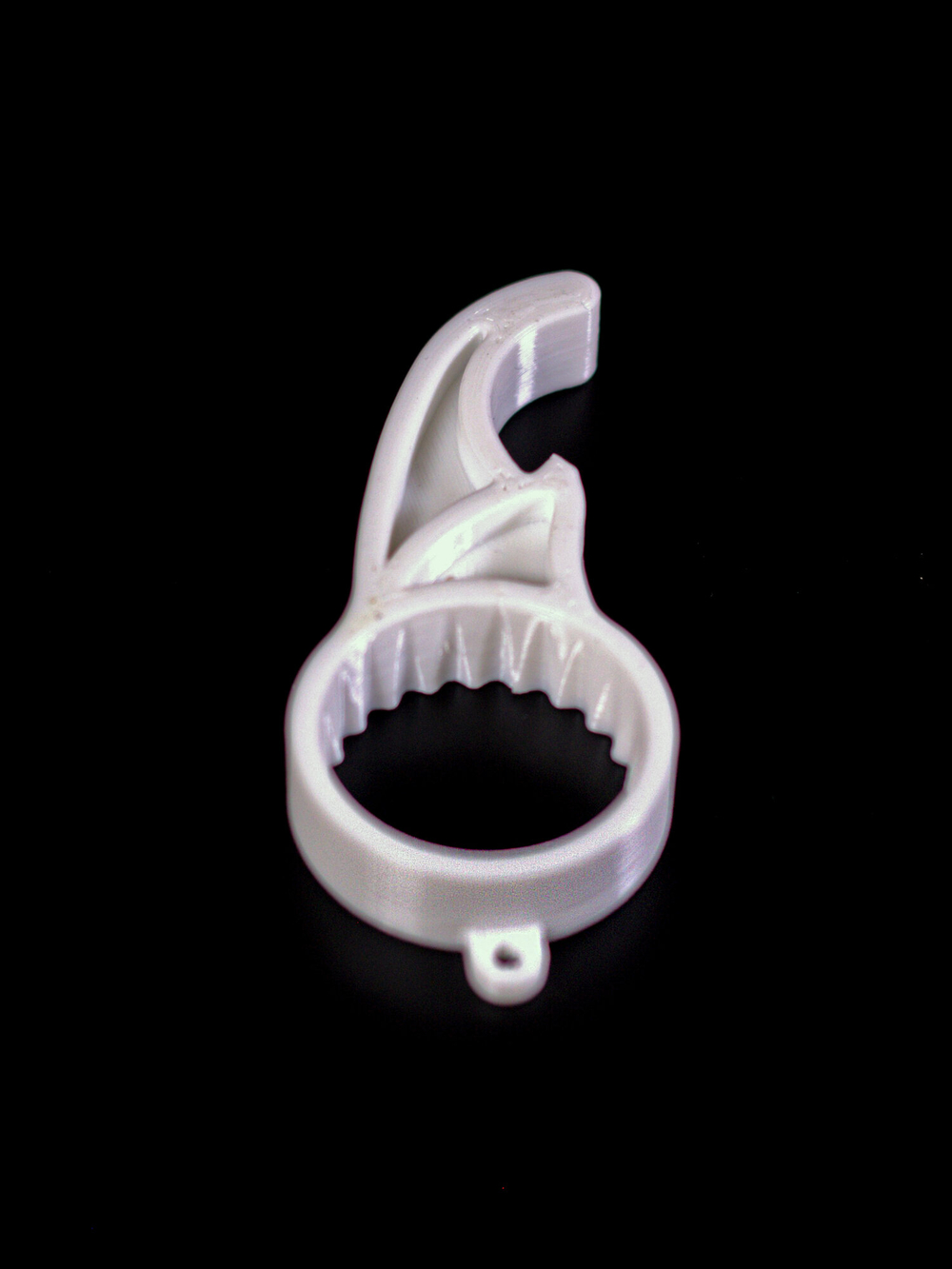 Открывашка для бутылок дизайнерская в виде когтя, 3D печать, 8 см., белая