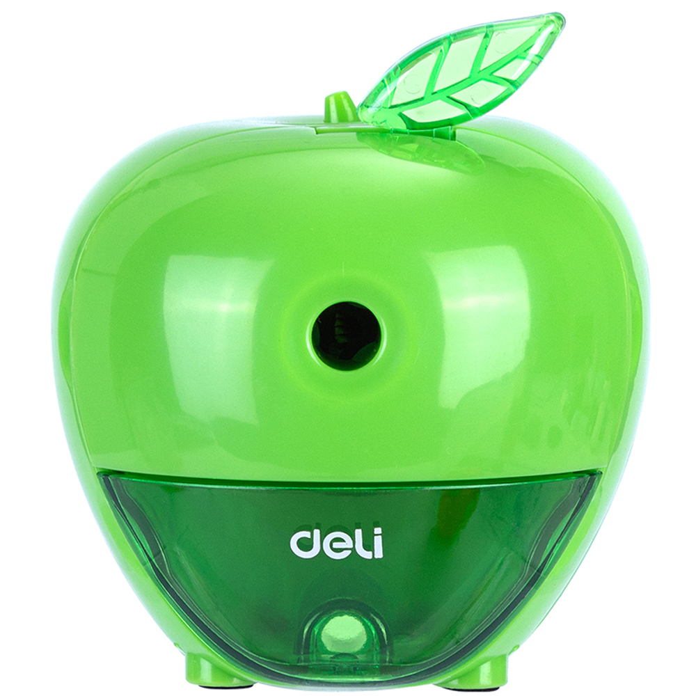 Точилка DELI "Blooming" Apple механическая, 1 отверстие, с контейнером, ассорти