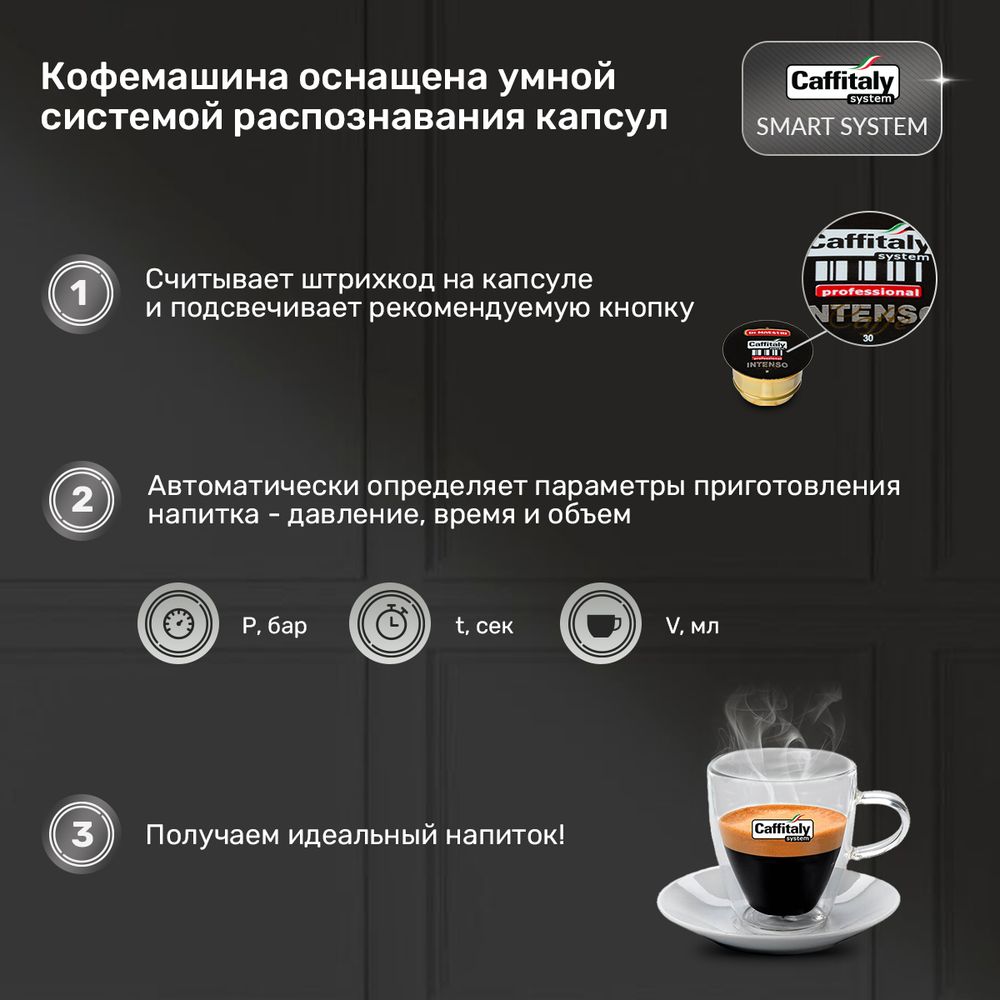 Кофемашина капсульная Caffitaly System S33 Arka Titanium (титан/серая)