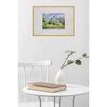 Картина авторская акварельная в паспарту 21х30 см на стену для интерьера "Богоявленская церковь Пскова"