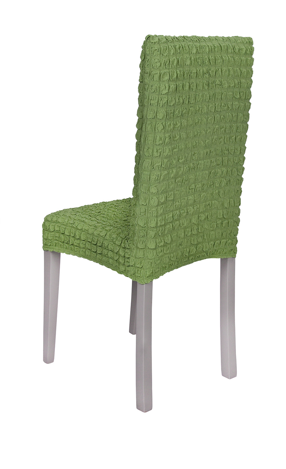 Чехол на стул без оборки со спинкой, цвет Зеленый Светлый