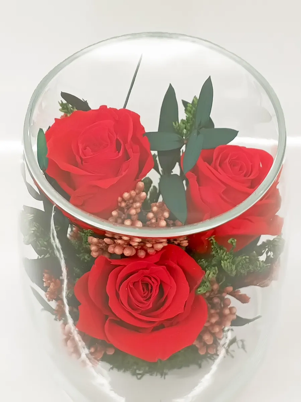 натуральные кустовые пионы в стекле, вакуум*