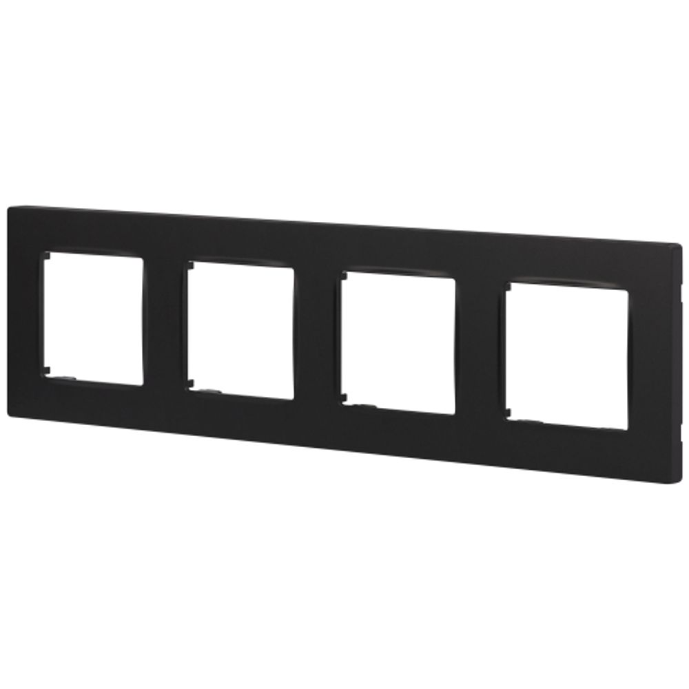 Рамка для розеток и выключателей ЭРА Серия 12 12-5204-05 на 4 поста, Классик, антрацит