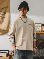 Мужская футболка с длинным рукавом и принтом на спине