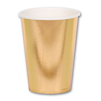 Стакан-фольгирован-золотой-210мл-6шт