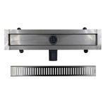 Душевой лоток AZARIO STICK 600 мм, боковой слив D50, нержавеющая сталь, перфорированная решетка (AZPP01-60 Stick)