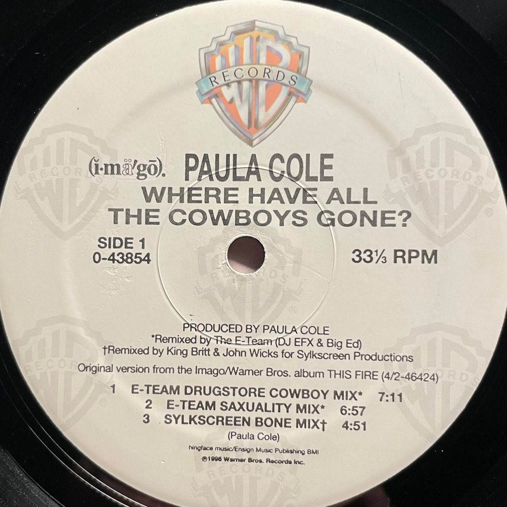 Paula Cole ‎– Where Have All The Cowboys Gone? (США 1997г.) 12", 45 RPM