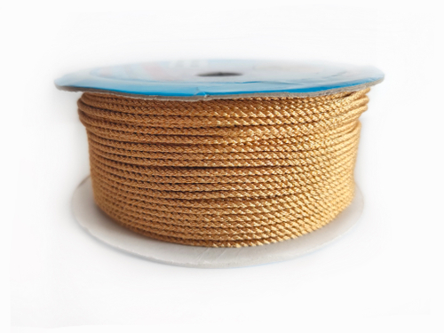 Шнур декоративный синтетический с люрексом 1,5мм золото