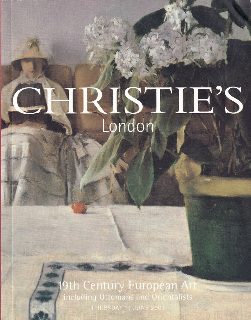 Каталог аукциона Christie's, Лондон, Европейское искусство XIX века, включая живопись восточной тематики от 19 июня 2003 года