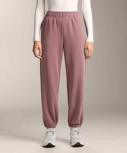 OYSHO Брюки-джоггеры из модала с начесом, розово-лиловый