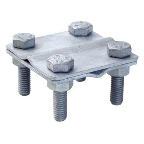 Соединитель пруток - пруток 57x57мм для прутка D8 мм горячеоцинкованная сталь DKC NG3104