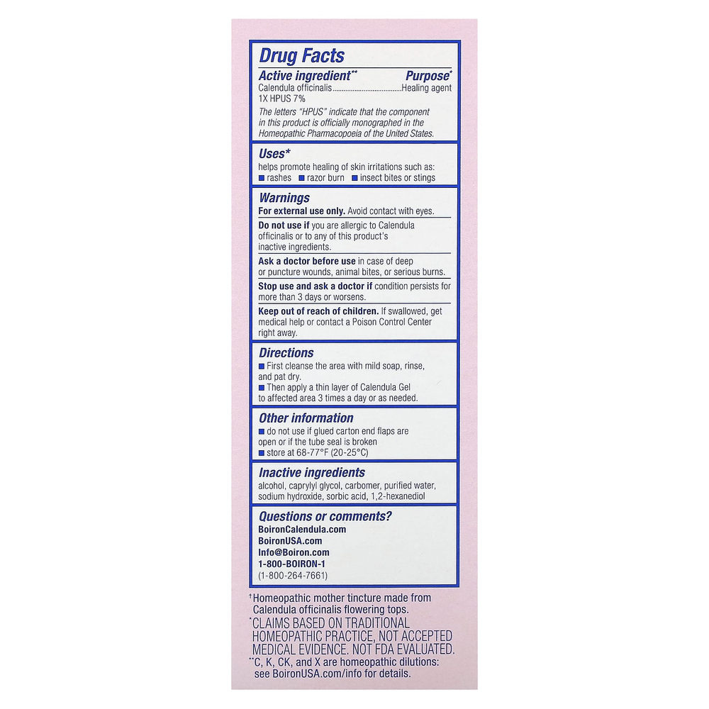 Boiron, Гель с календулой, первая помощь, 2,6 унции (75 г)