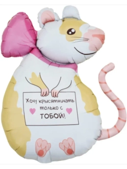 Шар фольгированный Крыска