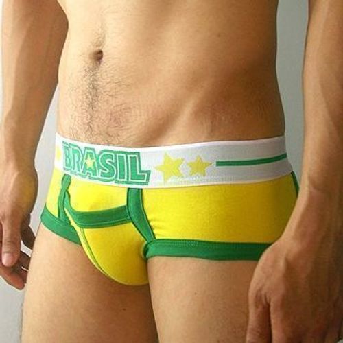 Мужские трусы хипсы 4+PIZ Yellow Brasil Hips