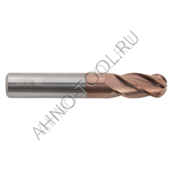 Фреза твердосплавная сферическая  4мм (L=50, l=8, хв=6) Z4 35° по стали, нерж., чугуну BRGM-4B-R2.0