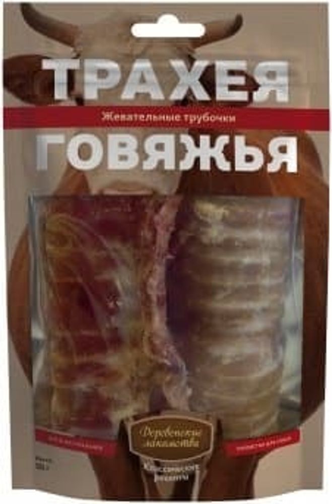 &quot;Деревенские лакомства&quot; Трахея говяжья, жевательные трубочки 50г
