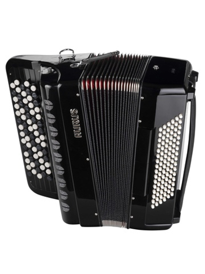 JH5096-BLACK Аккордеон кнопочный 70/96/7/2, черный, с футляром, Aurus