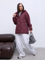 Куртка весенняя удлиненная с капюшоном