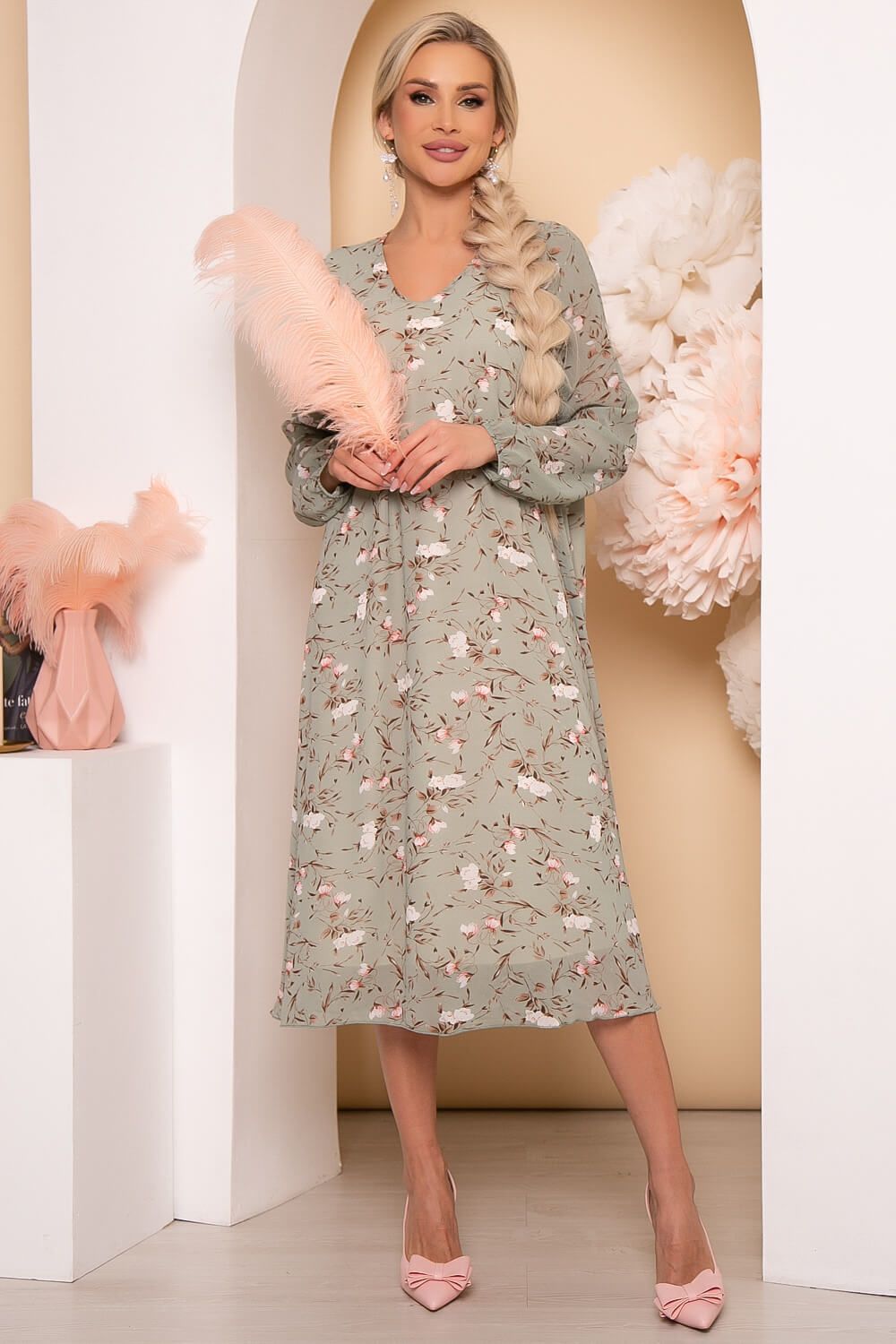 Платье "Волшебная история" (олива) П3830 LT Collection