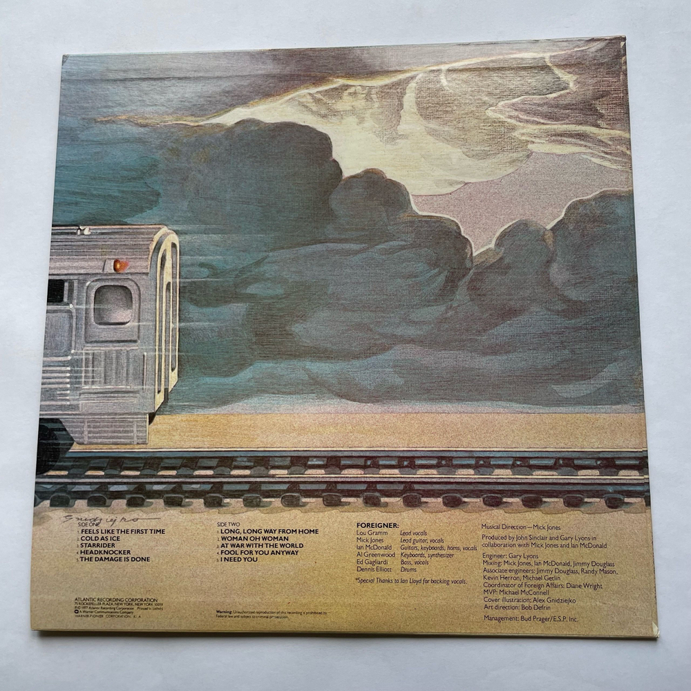 Винтажная виниловая пластинка LP Foreigner (Япония 1977) (Без Оби) I Need You