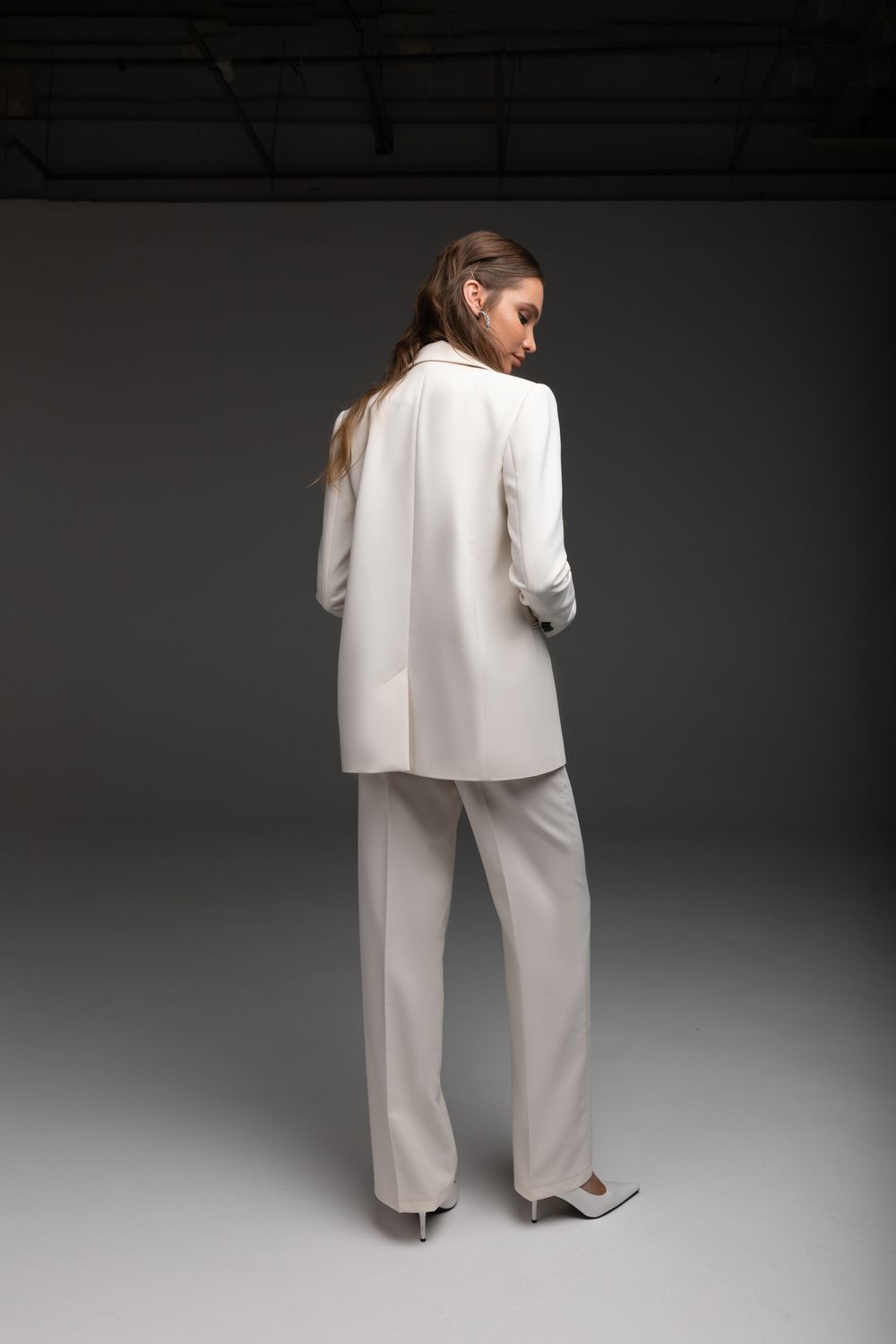 Пиджак прямого силуэта (в оттенке айвори)