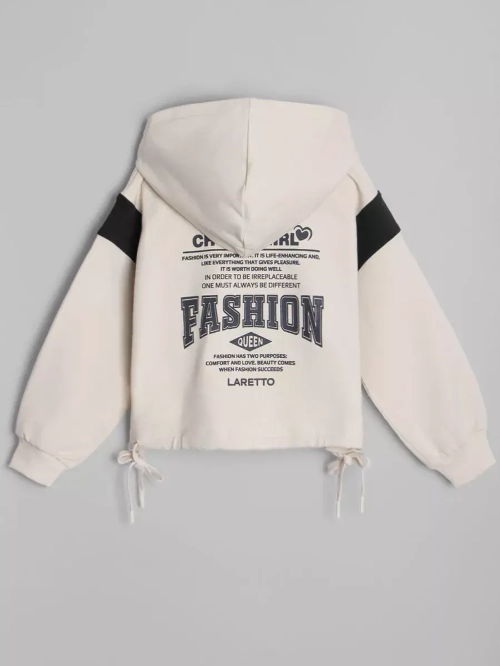 Худи для девочки с завязками в школу