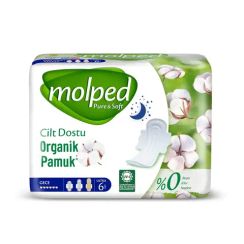 Qadın bezi \ прокладки \ pads  Molped Hijyenik Ped Ultra Pure & Soft Tekli Gece 6'lı