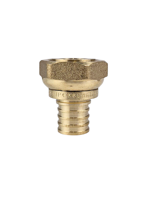 Муфта с накидной гайкой аксиальная, латунь,16х1/2", желтый, RTP (300/10)