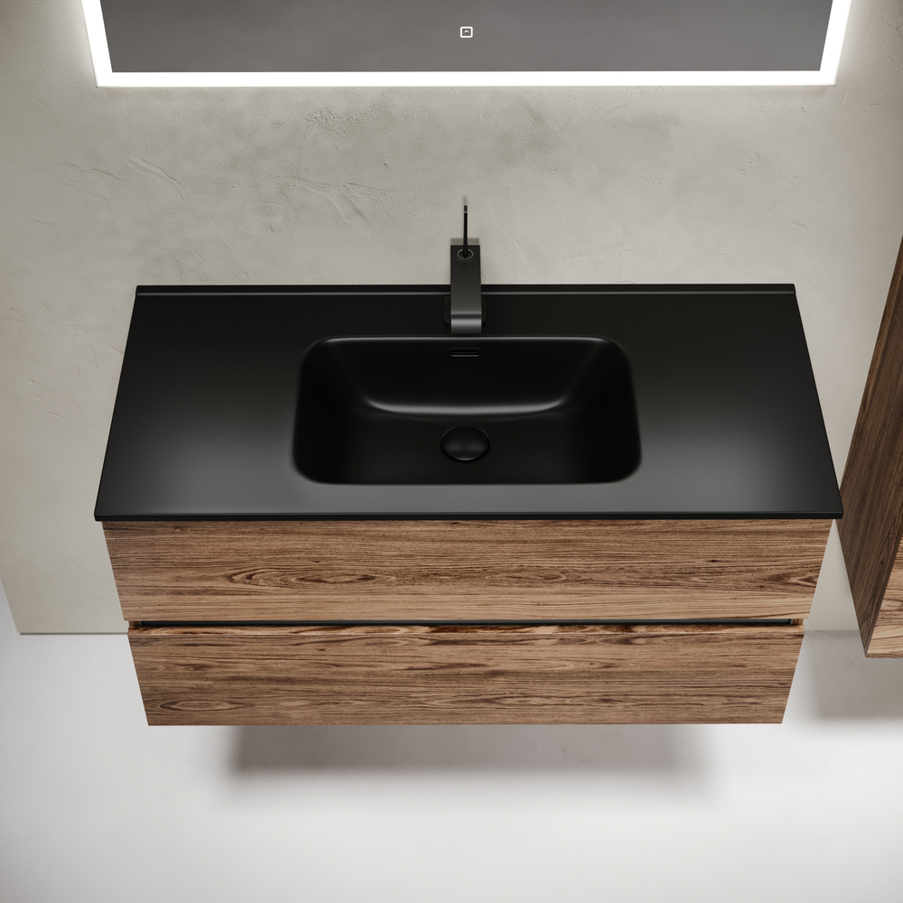 Тумба подвесная под раковину Sancos Urban, дуб чарльстон 990х450х550